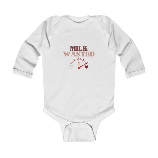 Milk Wasted Long Sleeve Onesie